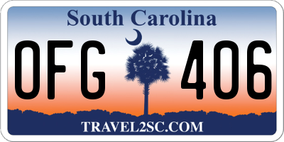 SC license plate OFG406