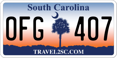 SC license plate OFG407