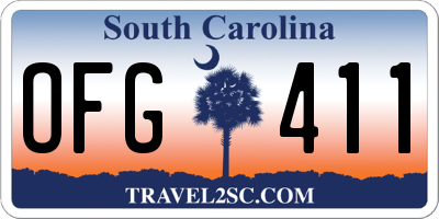 SC license plate OFG411