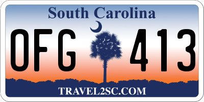 SC license plate OFG413