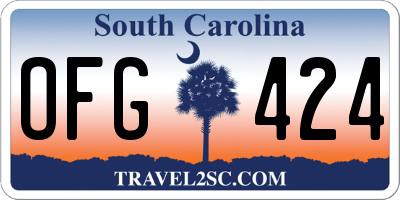 SC license plate OFG424