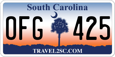 SC license plate OFG425