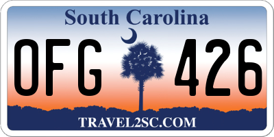 SC license plate OFG426