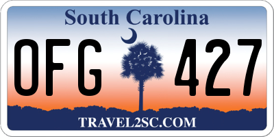 SC license plate OFG427