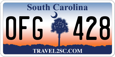 SC license plate OFG428
