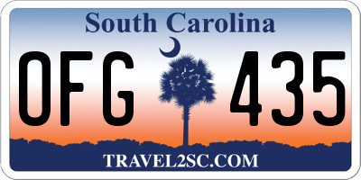 SC license plate OFG435