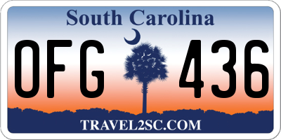 SC license plate OFG436