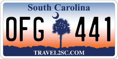SC license plate OFG441