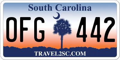 SC license plate OFG442