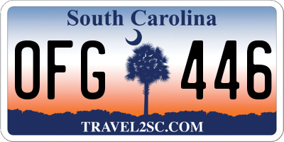 SC license plate OFG446