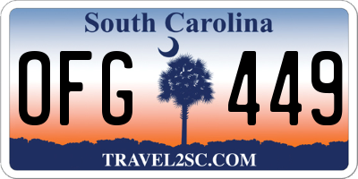 SC license plate OFG449