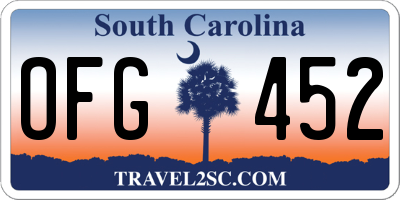 SC license plate OFG452