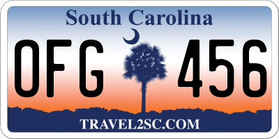 SC license plate OFG456