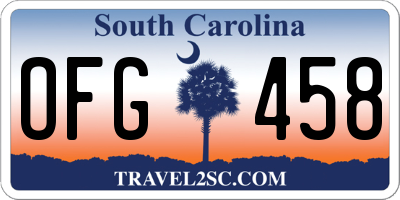 SC license plate OFG458