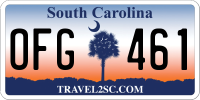 SC license plate OFG461