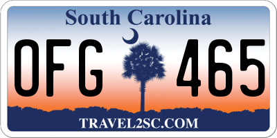 SC license plate OFG465