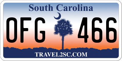 SC license plate OFG466
