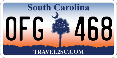 SC license plate OFG468