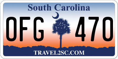 SC license plate OFG470
