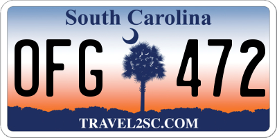 SC license plate OFG472