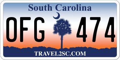 SC license plate OFG474