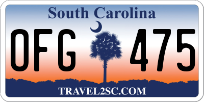 SC license plate OFG475