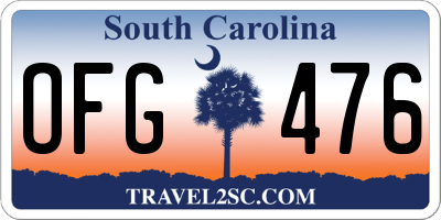 SC license plate OFG476