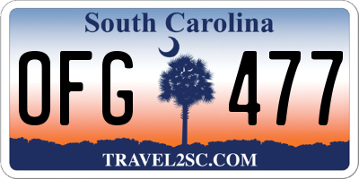 SC license plate OFG477