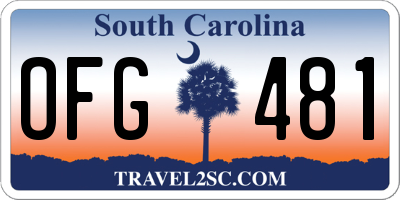 SC license plate OFG481