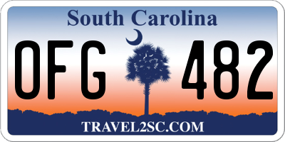 SC license plate OFG482
