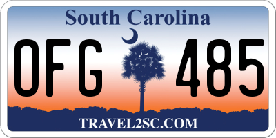 SC license plate OFG485