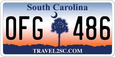 SC license plate OFG486