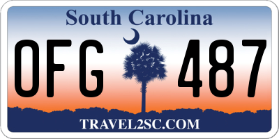 SC license plate OFG487