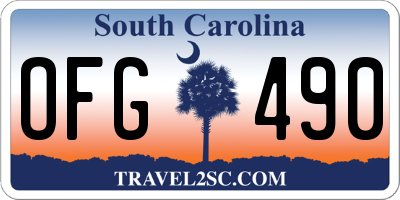 SC license plate OFG490