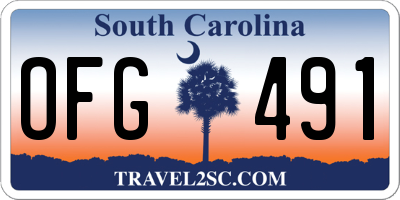 SC license plate OFG491