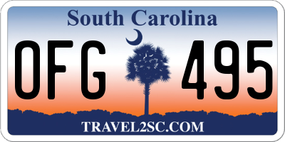 SC license plate OFG495
