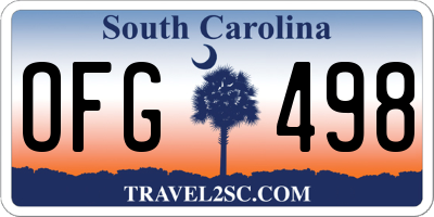SC license plate OFG498