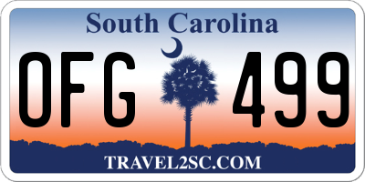 SC license plate OFG499