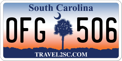 SC license plate OFG506