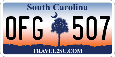 SC license plate OFG507