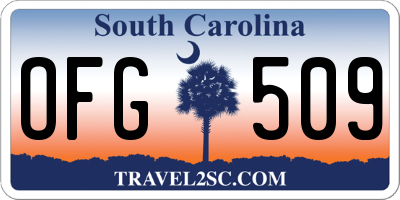 SC license plate OFG509