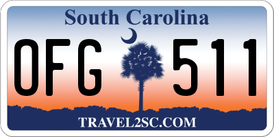 SC license plate OFG511