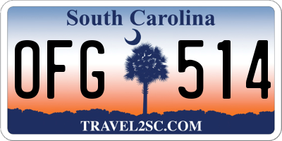SC license plate OFG514