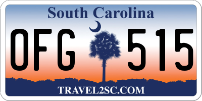 SC license plate OFG515