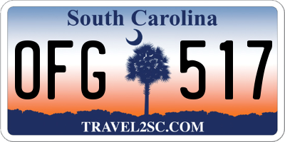 SC license plate OFG517