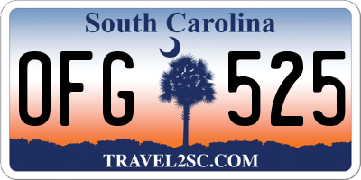 SC license plate OFG525