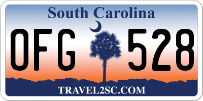 SC license plate OFG528