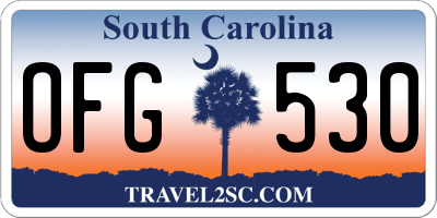 SC license plate OFG530