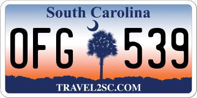 SC license plate OFG539