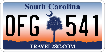 SC license plate OFG541